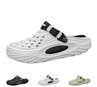 Genérico Breathable Slip-On Sandals for Men, Men's Garden Clogs, Hollow Design, Thick Sole Beach Sandals, Lightweight Comfort (White,39)
