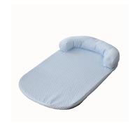 Genérico Breathable Spring Summer Cooling Large Dog Bed Ati-Slip Cat with Pillow Ice Silk Fabric, Compatible For Small Cushion Pet(Blue,M-80x60cm)