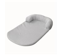 Genérico Breathable Spring Summer Cooling Large Dog Bed Ati-Slip Cat with Pillow Ice Silk Fabric, Compatible For Small Cushion Pet(Gray,L-100x75cm)