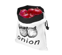 Generico Breathable Storage Bags For Potatoes Onions And Garlic - 26x35cm Eco-Friendly Drawstring Bags With Side Zipper | Reusable Vegetable Storage Sacks Keep Produce Fresh Longer, B, Fare