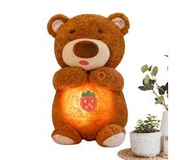 Genérico Breathing Stuffed Animal - Lindo Bear Calming Soother with Sound & Light | Stuffed Animals for Kids, Boys, Girls, Birthday, Valentines, Navidad, Sleep, Relajación, Playtime, Home, Enfermería