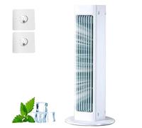 Genérico Breezamax, Portable Air Conditioning Fan Desktop Shaking Head Wall MountedBeat the Scorching Heat & Humidity Instantly, With Hook Portable (White,Plugging in)