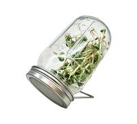 Genérico Broccoli Sprouts Growing Kit | Wide Mouth Stackable Clear Glass with Lid,Sprouts Growing Jar Kit - For Alfalfa Radish Sunflower Home Kitchen Balcony Desk Countertop