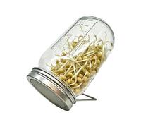 Genérico Broccoli Sprouts Growing Kit - Wide Mouth Stackable Clear Glass with Lid, Sprouts Growing Jar Kit, Hydroponic Seed Sprouting Germination Vessel | Cultivation Planter System for Alfal