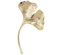 Genérico Broche de Alfiler de Aleación Forma de Hoja de Ginkgo, Pin para Chaquetas y Mochilas, Accesorio Compacto para Ropa y Foulard de Mujer, Joyería de Broches Elegante y Creativa, 1