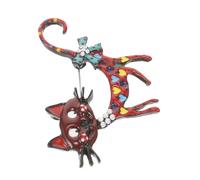 Genérico Broche de Gato Esmaltado para Mujer Diseño Animal Creativo Pin para Bufandas y Ropa Accesorio de Zinc Duradero Elegante y Casual para Vestidos y Pantalones