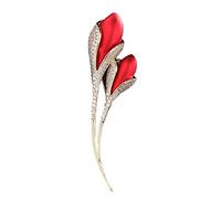 Genérico Broche de rosa para mujer, broche Retro de gama alta, pequeño ramillete fragante, accesorios de traje de calidad, ropa Broches Bufanda Prendedores Broches Broche (Watermelon Red, One Size)