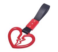 Genérico Broken Heart Car Handle Strap - Rear Bumper Warning Decor Bus Handle | Heart Car Handles Hand Strap, Auto Rear Bumper Warning Drift Charm Rings For Cars Internal External Decoration