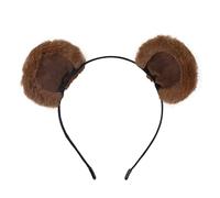 Genérico Brown Bear Ears Cute Bear Costume Adult for Halloween Festival Cosplay Party, Cute Care Movable Hairband, Soft Makeup Headband for Washing Face Women