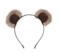 Genérico Brown Bear Ears Cute Bear Costume Adult for Halloween Festival Cosplay Party, Cute Care Movable Hairband, Soft Makeup Headband for Washing Face Women