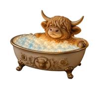 Genérico Bubble Bath Resin Figurine, Happy Bath Time Decorative Statue, Whimsical Bathtub Sculpture For Bathroom and Shelf Home Décor Accent