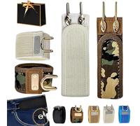 Genérico Buckleless Belt Hook,Buckleless Adjustable Invisible Waist Belt for Unisex,Buckleless Waist Belt Hook for Work Edc (2PCS-H,S)