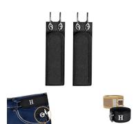 Genérico Buckleless Belt Hook, Metal Hook Elastic Belt Unisex - Buckle-Less Invisible Closure, Adjustable Waist Belts for Work & Edc (Black 2PC)