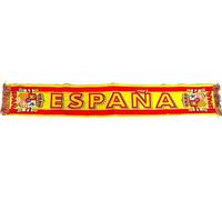 Genérico Bufanda de Fútbol España, Bandera Española Nacional, Diseño Deportivo con Escudo Real, Rojo y Amarillo, 135x20 cm, con Flecos