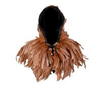 Genérico Bufanda de Plumas para Mujer Cuello Steampunk Halloween Fiesta Carnaval Gótico Baile Capa Accesorios de ArnéS Chal de Plumas Gótico Accesorios de Ropa para Halloween Cosplay