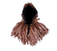 Genérico Bufanda de Plumas para Mujer Cuello Steampunk Halloween Fiesta Carnaval Gótico Baile Capa Accesorios de ArnéS Chal de Plumas Gótico Accesorios de Ropa para Halloween Cosplay