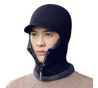 Genérico Bufanda larga invierno cálido Plus polar lana sombrero babero otoño e invierno ciclismo bicicleta eléctrica a prueba de viento algodón sombrero cuarzo verde, azul marino, Talla única