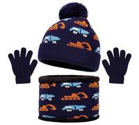 Genérico Bufanda Mujer, Fulares Mujer De Invierno Gorro Y Calentador De Cuello De Punto Para NiñOs Guantes TéRmicos Con Pantalla TáCtil Para Clima FríO