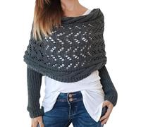 Genérico Bufanda Tipo Suéter con Mangas | Chaqueta de Punto con Mangas | Bufanda con Mangas | Bufanda Multifuncional con Mangas | Bufanda de Punto Multifuncional con Mangas para Mujer