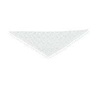 Genérico Bufanda Triangular de Encaje de Poliéster en Color Blanco Diseño de Rosas, Pañuelo de Mujer para Cuello, Velo Mantilla para Misa y Eventos Religiosos, Accesorio Elegante y