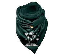 Genérico Bufanda ubular Mujer Invierno Bufanda bohemia con estampado Vintage de plumas para mujer, chales, bufandas cálidas de invierno PañUelo Seda Natural Mujer (C, One Size)