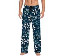 Genérico Bufanda Y Gorro Hombre Pantalones de Pijama Hombre con Cordón y Bolsillos Jogging Hombre M, azul, XL
