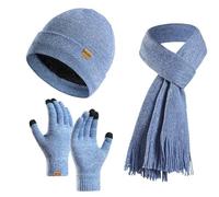 Genérico Bufandas Para Mujer, Fulares Mujer Conjunto De Gorro Y Guantes De Invierno Para Con Pantalla TáCtil Para Hombre Y Conjunto De Guantes Y Calentador De Cuello Con Forro Polar De Punto CáLido