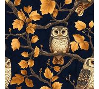 Genérico Búho Rama De árbol Papel Pintado Autoadhesivo Bosque Pintado 44x300 cm Papel de Pared Removible Impermeable Estilo Vinilo PVC Pegatina es Estante del cajón de la cubierta del rodillo