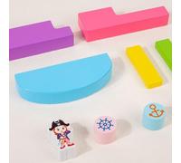 Genérico Building Blocks, Wood Matching, Cognitive Skills Creative Building Safe Material Stacking Fun Skill Development Family Activity, Educational Toy for Children, Boys, Girls, Teens