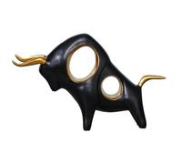 Genérico Bull Figurine Decor | Cute Resin Animal Ornament,Bull Sculpture Decor | for Nursery Bedside Bookshelves Living Room Bedroom Study