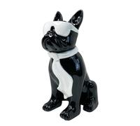 Genérico Bulldog Resin Sculpture, Sitting Dog Figurine, Creative Desk Ornament, 9x12.5x17.8CM Lightweight Decorative Statue for Home Windowsill Living Room Hotel Accent Piece