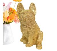 Genérico Bulldog Statue, Sitting French Bulldog Figurine Resin Animal Sculpture for Home Decor, 4.33x5.39x6.89 Inches Cute Dog Ornament for Indoor Outdoor Workplace Living Room Bedroom Desk Shelf