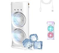 Genérico Bullseyeair Portable Double Fan, 3 - In - 1 GetBullseyeair Fan, Portable Double-Ended Spray Fans, Misting Fans, 180° Dual Fanwith 600ml Tank, for Home, Office, Bedroom (Charging model)