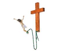 Genérico Bungee Jesus Crucifix - Wall Art Decor Jumping Jesus Resin Figurines | Decorative Jess Resin Craft Statues For Home, Church, Living Room, Study And Others