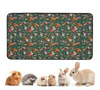 Genérico Bunny Cage Liner, Washable Bunny Resting Mat, Soft and Absorbent Comfort and Cleanliness, Small Animal Bedding for Travel, Outdoor, Yard, Apartment, Playpen, Sleep Area, Grey