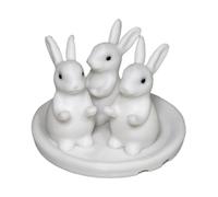 Genérico Bunny Candy Dish - Polylactic Acid 9.7x8.3x4cm, Ring Earring Holder, Party Cake Plate | Trinket Organizer, Necklaces Bracelets Keys Storage, Easter, Wedding, Holiday, Vanity, Desk, Bedside