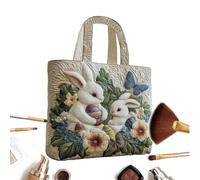 Genérico Bunny Canvas Tote Bag - Shoulder Bags | 35x30cm Rabbit Handbag, Purse Storage With Strap, Sling Carrier With Fabric Structure, Stylish Bag For Carrier Daily Travel