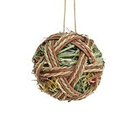 Generico Bunny Chew Grass Balls - Natural Small Animal Molar Toys | Hamster Teeth Grinding Chew Balls for Healthy Biting and Play | Interactive Pet Chewing Toys for Rabbits and Small Pets Daily
