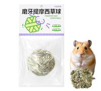 Generico Bunny Chew Toys-Bola de hierba natural para el cuidado | de heno rodante para rechinar los dientes | Accesorio para mascotas pequeñas, para conejo, hámster, jerbo, para reducir el