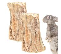 Genérico Bunny Chew Toys, Bunny Chew Sticks - Snacks molares de Conejo de Madera 2X - Dientes sanos que molen Juguetes de Papaya Natural de los Dientes de Cuidado de los Dientes para los jerbos