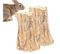 Genérico Bunny Chew Toys - Wood Bunny Molar Snacks 2X, Bunnys Enrichment Toys, Natural Papaya Wood Stick | Healthy Teeth Grinding Toy Natural Papaya Pet Teeth Care Supplies For Chinchilla Hamster