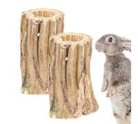 Genérico Bunny Chew Toys - Wood Tooth Grinding Treats, Natural Pet Chew Sticks | 5x3 & 10x6cm, Small Animal Accessory, Perfect For Rabbits Chinchillas Hamsters Health Fun Playtime