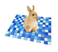 Genérico Bunny Cooling Pad, Glass Cushion, Lightweight Pet Mat Heat Relief Design, for Senior Puppy Hot Summer Car Crate Living Room Bedroom Home Outdoor Sleeping Use 11.81 * 11.81inches