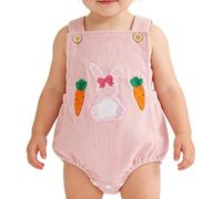 Genérico Bunny Disfraz Niños,Mono de Conejito sin Mangas para Pascua - Conjunto de Conejo para Niñas - para Sesión de Fotos, Ducha, Habitación, Viaje, Uso Diario