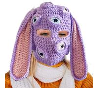 Genérico Bunny Ear Knit Hat, Animal Ear Flap Hat, Cozy Knit Beanie, Multifunctional Neck Gaiter, Winter Warm Neck Gaiter, Cute Knit Beanie Hats, Cozy Animal Ear Flap Hat for Traveling & Work