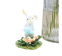 Genérico Bunny Figurines - DIY Funny Small Animal Statue | Resin Bunny Figurines Easter Decor | For Doll House Living Room Table Desk Apartment Outdoor Farmhouse Garden Display