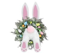 Generico Bunny for Easter Wreath - 11.81x9.45 Inches, Bunny Wreath AttachmentHangable Spring Welcome Sign Attachment | Bunnies Butt And Ears Decor for Door Wall Home Indoor Outdoor Holiday Party