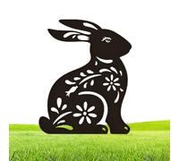 Genérico Bunny Garden Stake - Decorative Metal Rabbit, Animal Ornament| Outdoor Lawn Easter Statue with Spring Celebration Scenario For Yard Landscape Decoration Seasonal Holiday Accent Fun