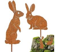 Generico Bunny Garden Stake - Easter Decorations Easter Bunnys | 2 x Easters Decorati0ns Lawn Ornaments | Easters Bunny Yard Signs Spring Decor | Indoor Outdoor Decorations, Party Decorations Supplies