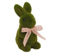 Genérico Bunny Garden Statue - Foam Green Moss Cute Figurine Wearing Bow | Easter Outdoor and Indoor Garden Decor for Yard, Lawn, Porch, Door, Table, Corner, Party, Spring, Office, Room, Desk Display